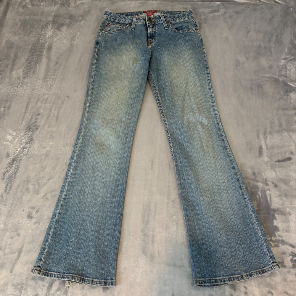 Aeropostale Jeans Womens 5/6R Blue Flare Low Rise Denim Casual